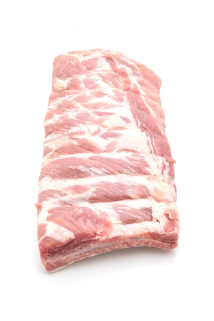 Fresh raw pork ribs