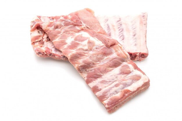 Fresh raw pork ribs