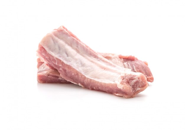 Fresh raw pork ribs