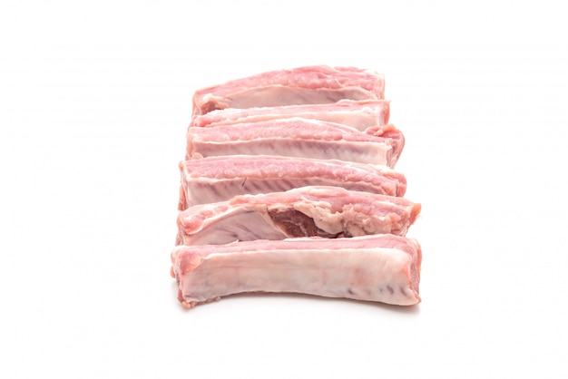 Photo fresh raw pork ribs