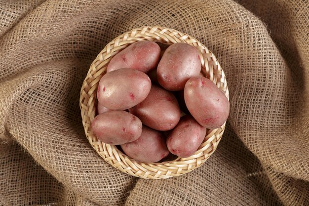 Fresh raw potatoes