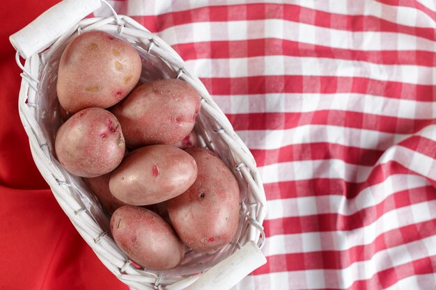 Fresh raw potatoes