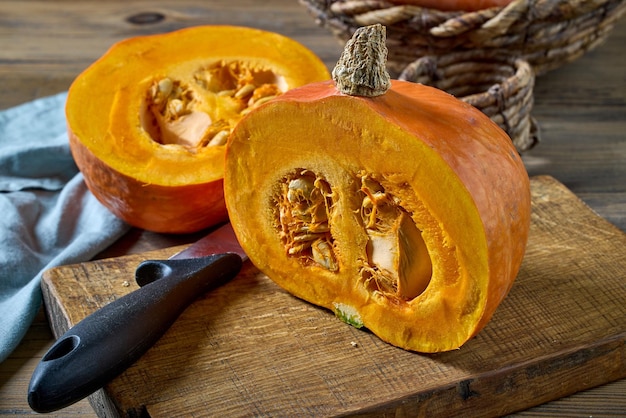 Fresh raw pumpkin