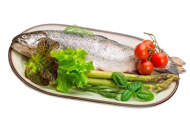 Fresh raw rainbow trout