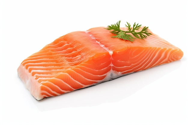 Fresh Raw Salmon Fillet Created using generative AI tools