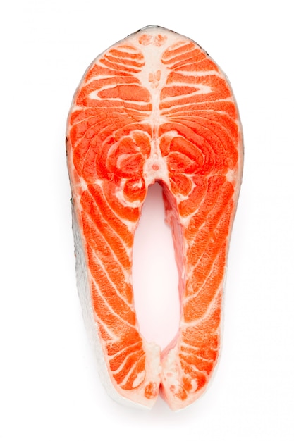 Fresh Raw Salmon Red Fish Steak