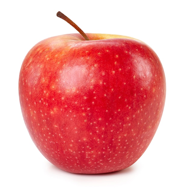 Fresh red apple clipping path Apple isolated on white