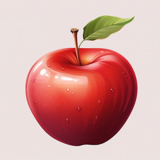 fresh red apple fruit game art generative AI