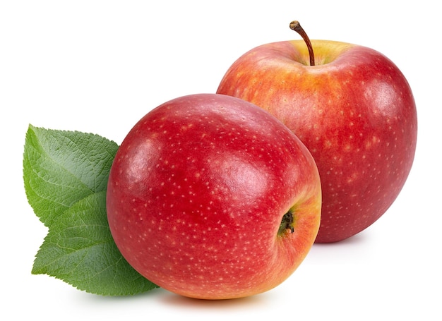 白い背景に分離された新鮮な赤いリンゴ熟した自然な赤いリンゴ クリッピング パス