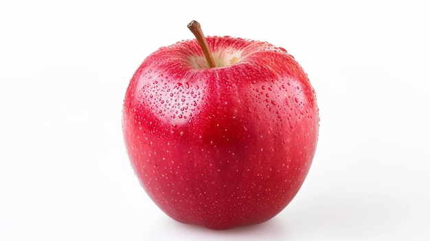 Fresh red apple isolated on white With clipping path Ai Generative