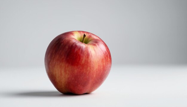fresh red apple on studio background copy space diet health vegetarian organic concept