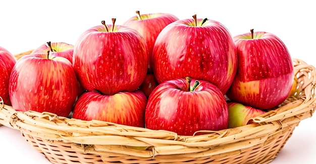 fresh red apples basket