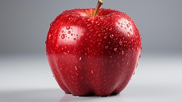 Fresh red apples on a white background