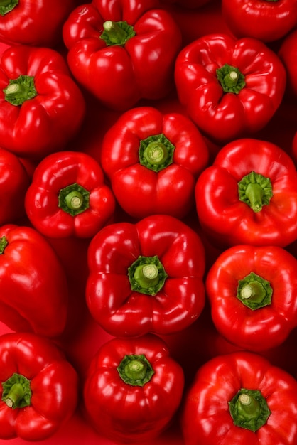 Fresh red bell pepper background