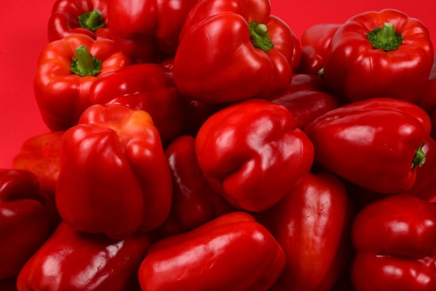 Fresh red bell pepper background