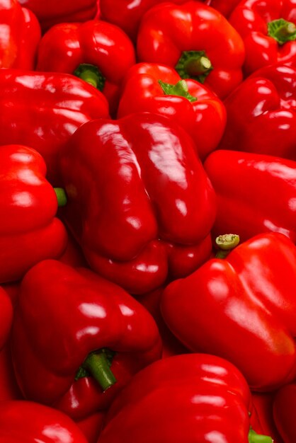 Fresh red bell pepper background