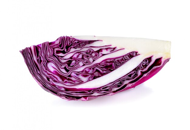 fresh red cabbage isolated