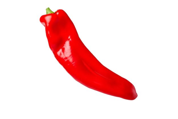 Fresh red capsicum sweet pepper isolated
