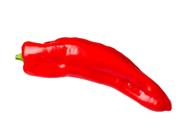 Fresh red capsicum sweet pepper isolated