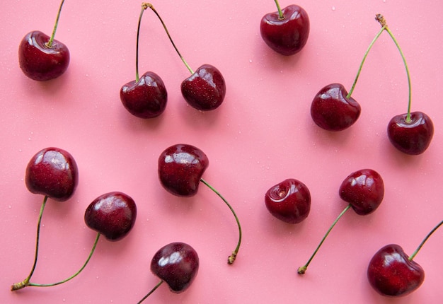 Fresh red cherries