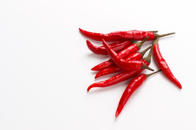 Fresh red chili peppers