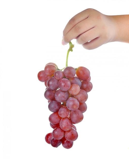 Fresh red grape isolated