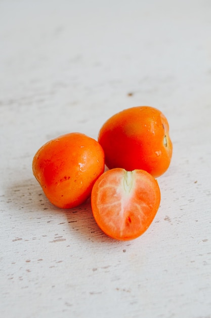 fresh red indonesian tomato background