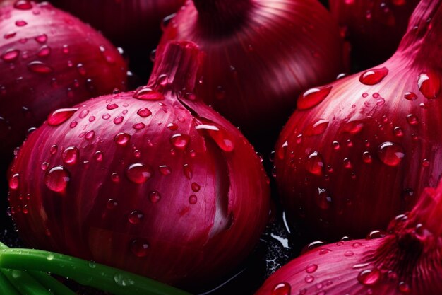 Fresh Red Onions Ai generative