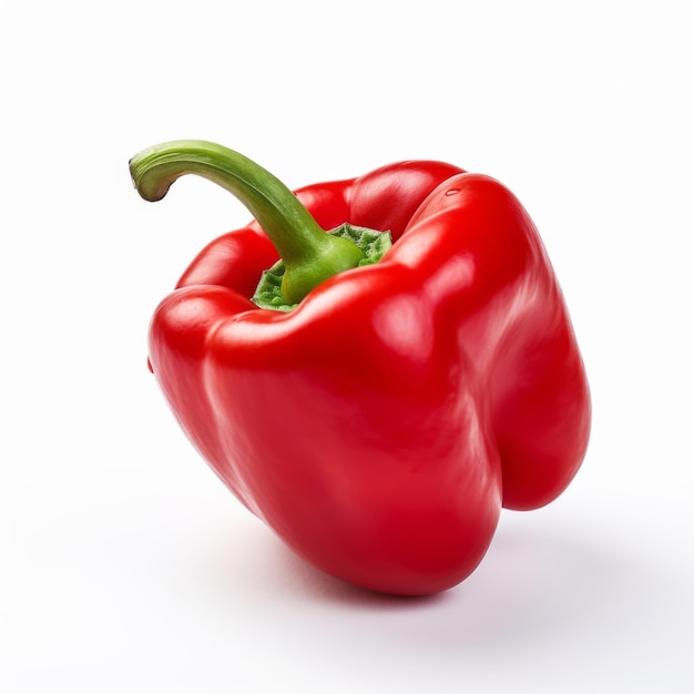 Fresh red pepper on a white background Generative AI