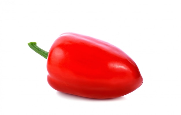 Fresh red pepper on white background