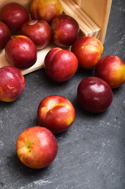 Fresh Red Plums