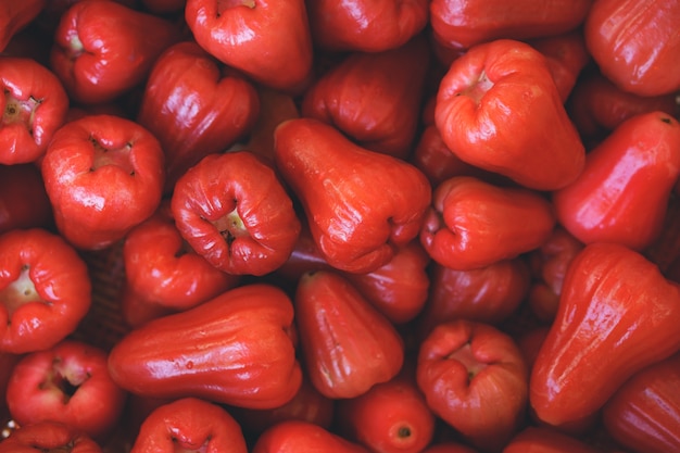 Fresh red rose apples