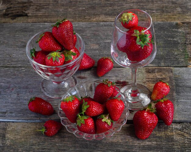 fresh red strawberries