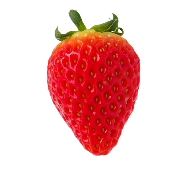 fresh red strawberry isolated on white background