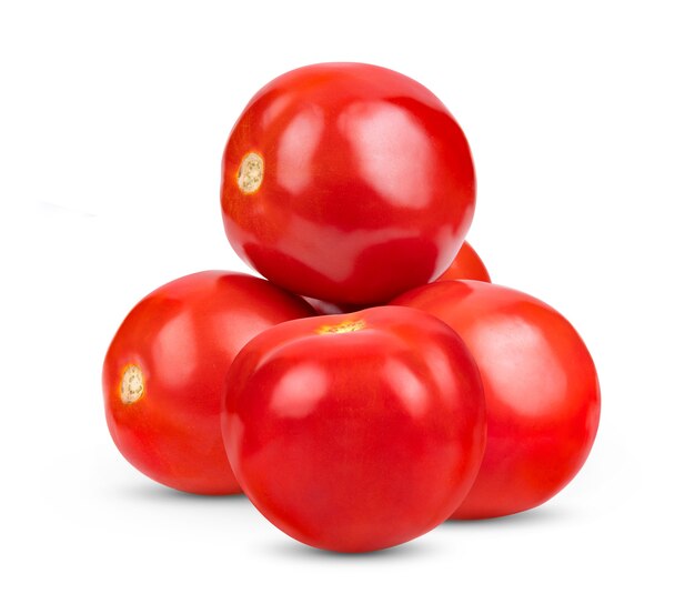 Fresh red tomato isolated on white background