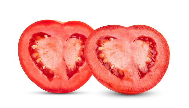 Fresh red tomato isolated on white background