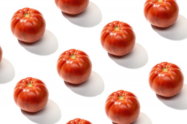 Fresh red tomato pattern isolated 