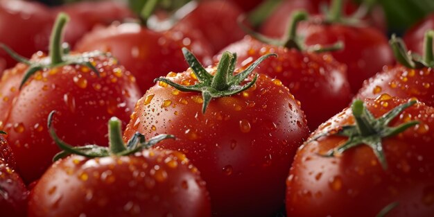 fresh red tomatoes closeup aGenerative AI