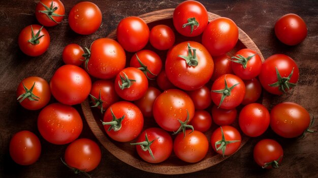写真 新鮮な赤いトマト