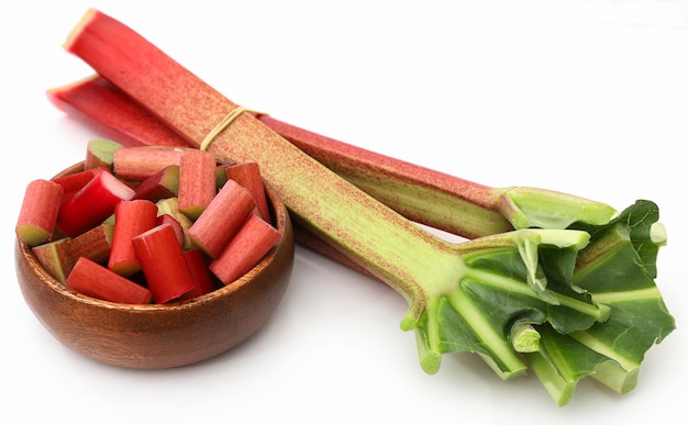 Fresh rhubarb