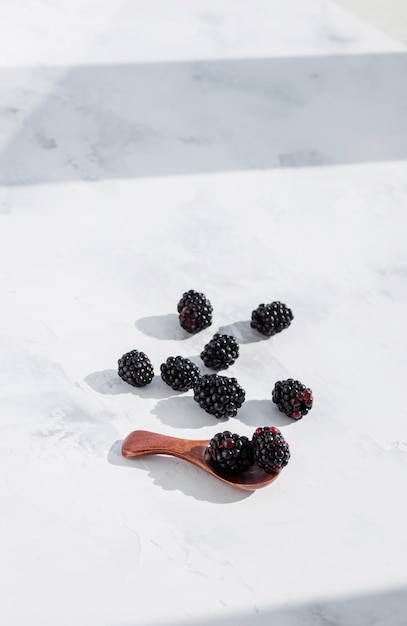 Fresh ripe blackberries