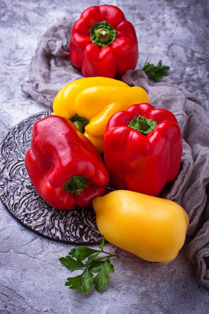 Fresh ripe  bulgarian pepper 