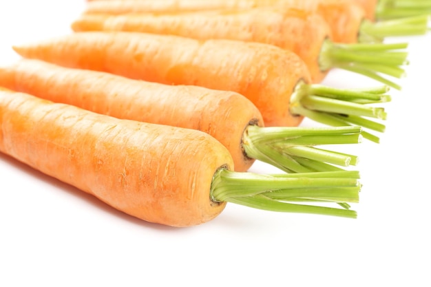 Fresh ripe carrots close up