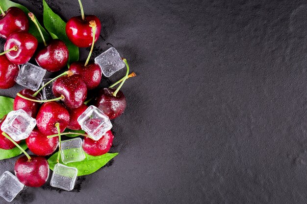 Fresh ripe cherries for background