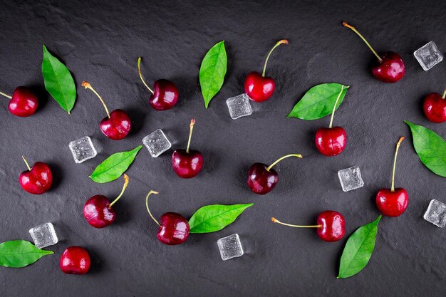 Fresh ripe cherries for background