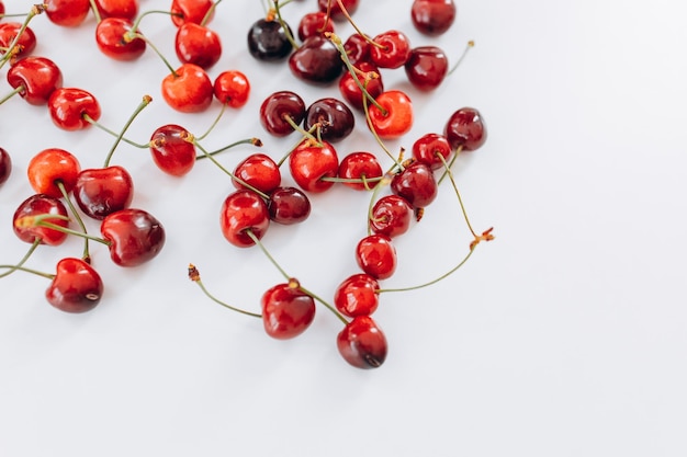 Fresh ripe cherry pattern background