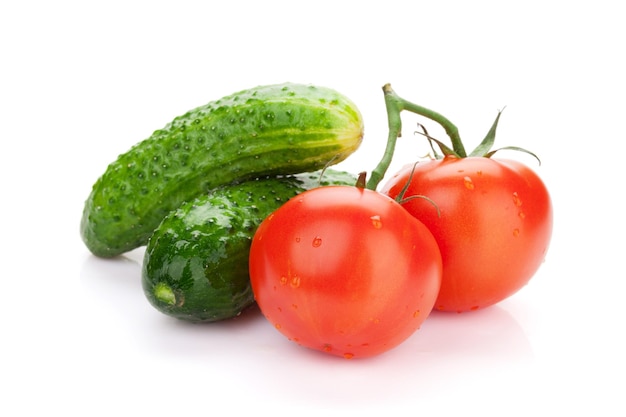 Fresh ripe clean vegetables with water drops