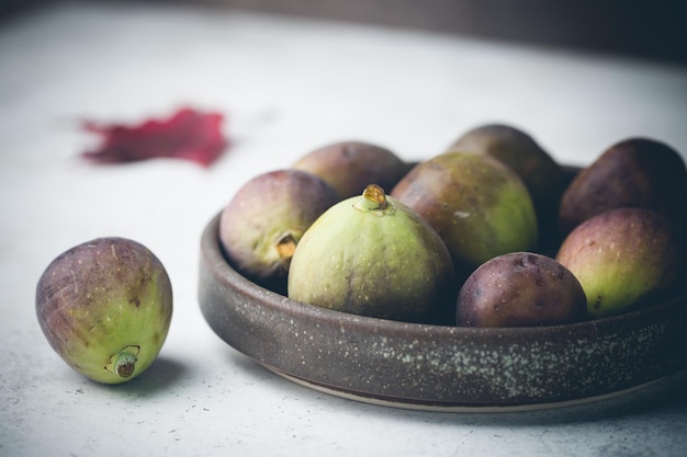 Fresh ripe figs in a bowl