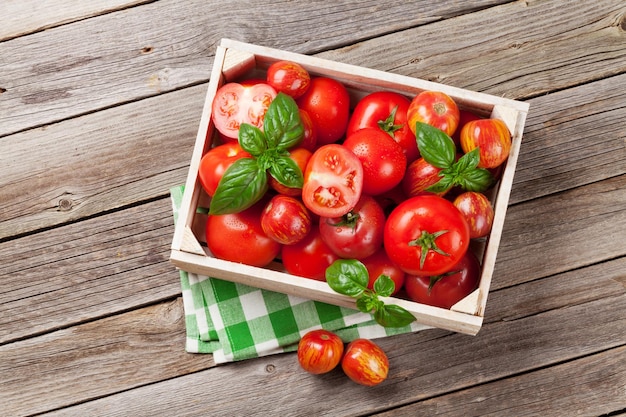 Fresh ripe garden tomatoes