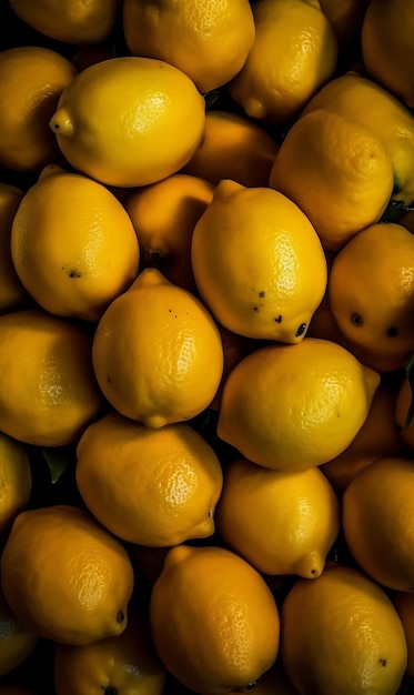 Fresh ripe lemons as background